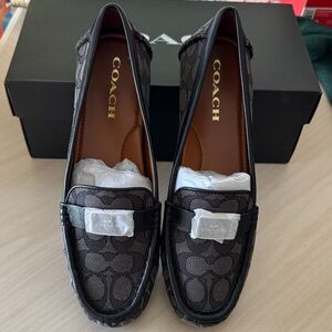 Coach Women's Black Patterned Flats